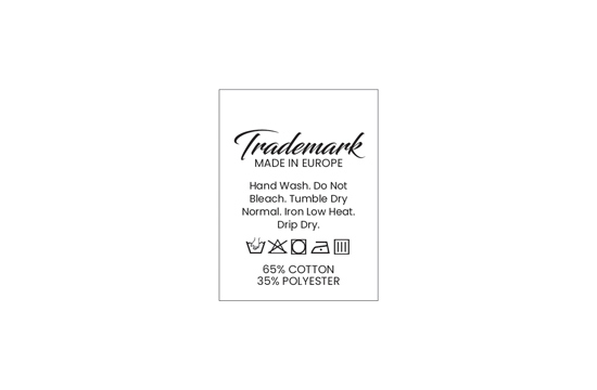 Rõivaste hooldussildid Mudel TC-M190
