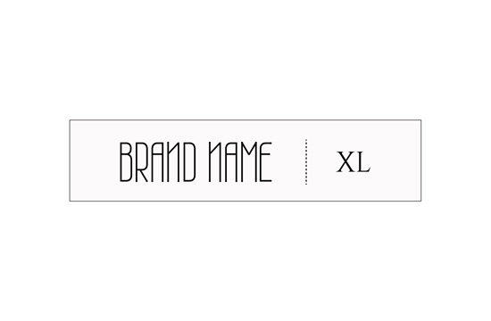 Trükitud tekstiilist etikett Whim Style Mudel TL-M23