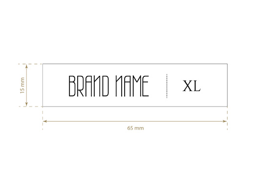 Trükitud tekstiilist etikett Whim Style Mudel TL-M23